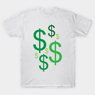 Green Dollar signs T-Shirt